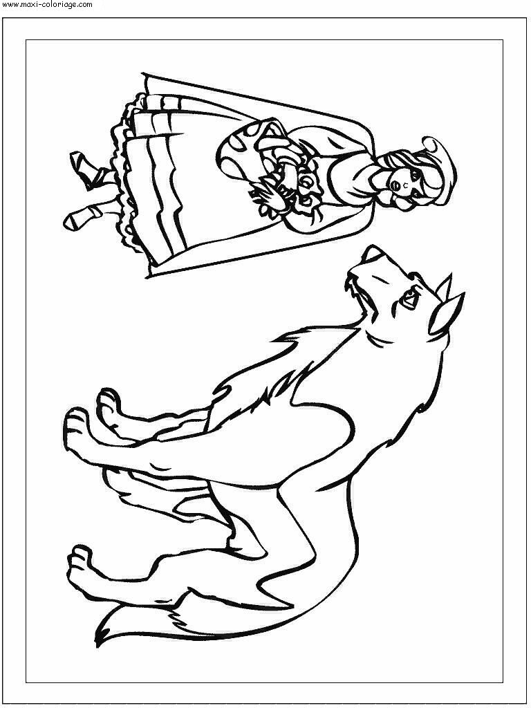 coloriage Loups