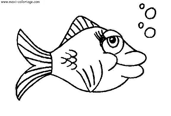 coloriage Poissons