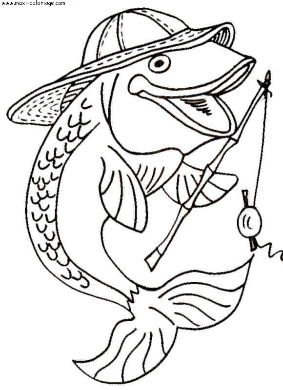 coloriage Poissons