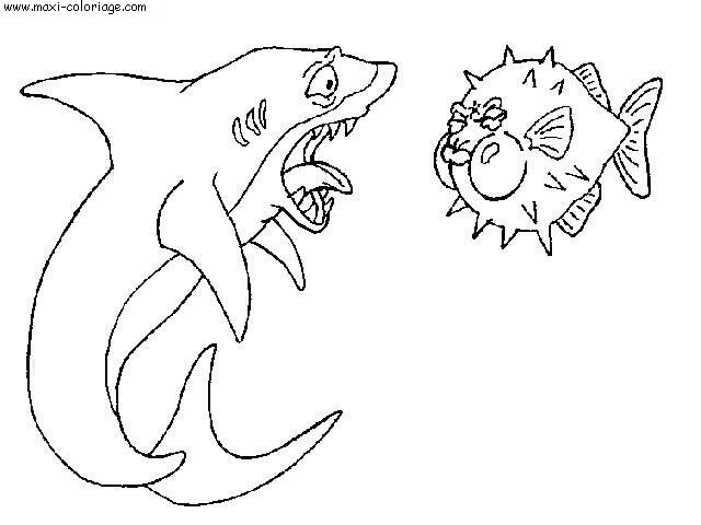 coloriage Poissons