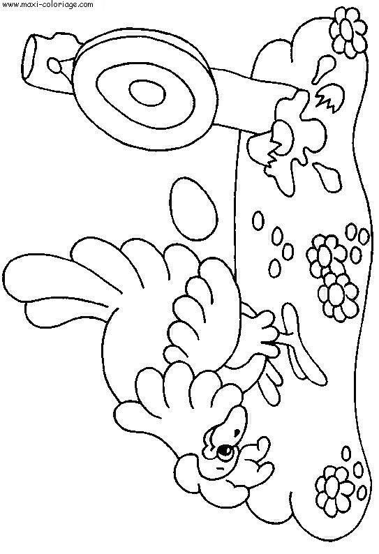 coloriage Poules