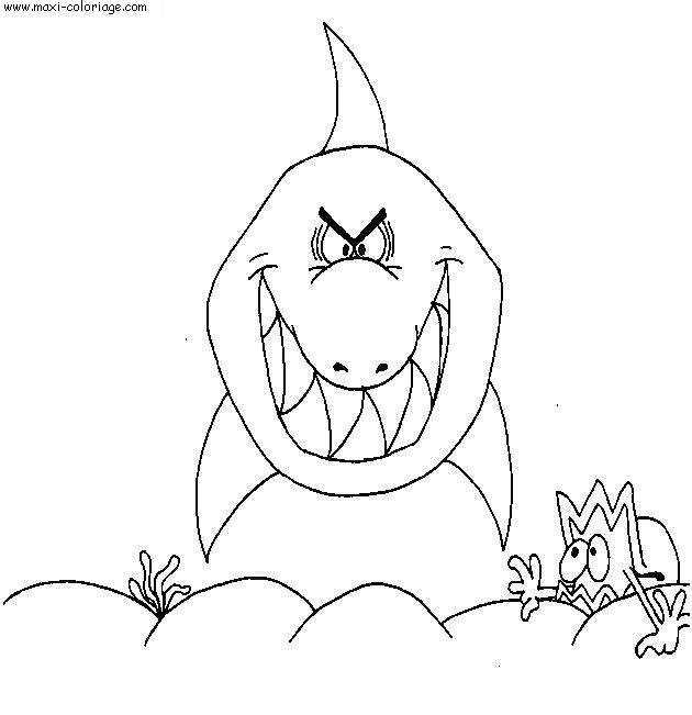 coloriage Requins