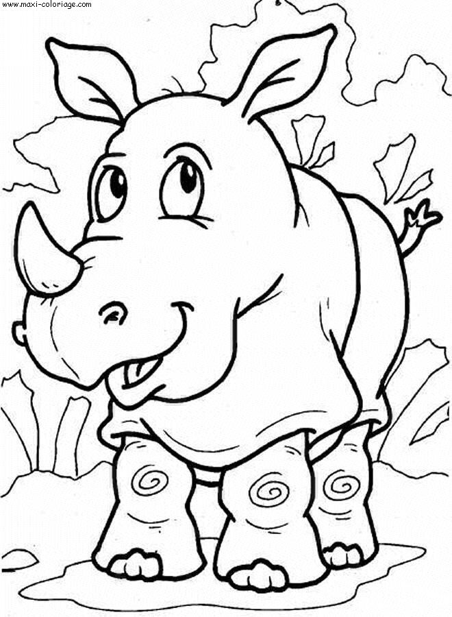 coloriage Rhinoceros