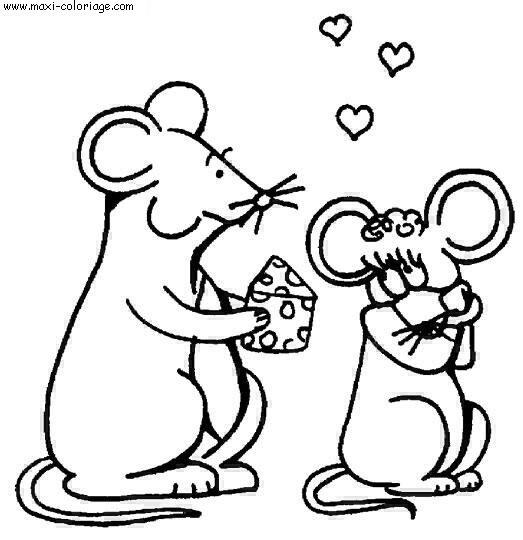 coloriage Souris