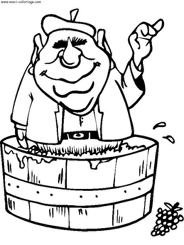 coloriage Vendanges