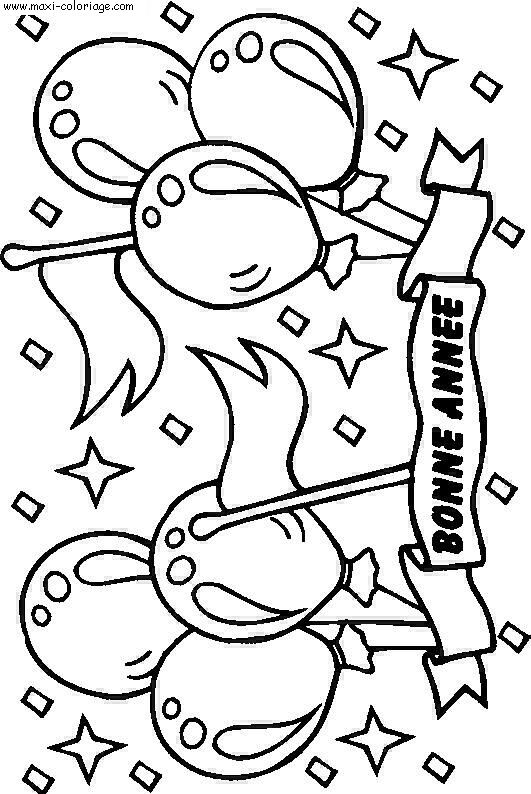 coloriage Nouvel An