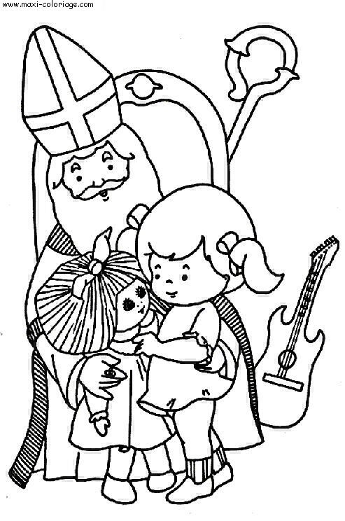 coloriage Saint Nicolas