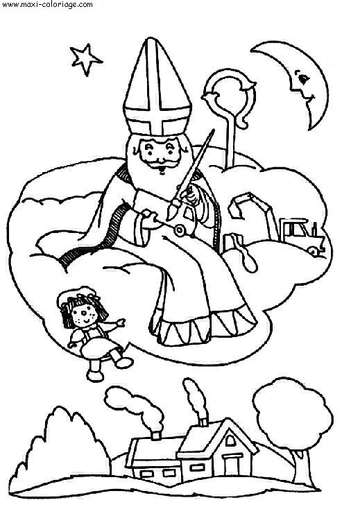 coloriage Saint Nicolas