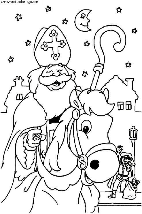 coloriage Saint Nicolas