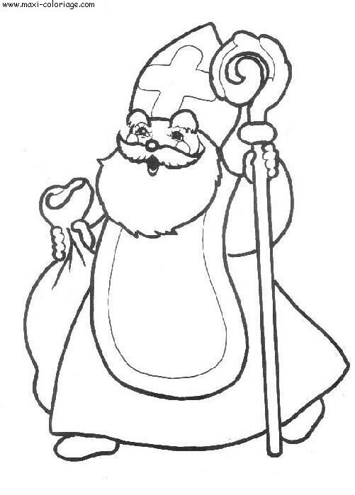 coloriage Saint Nicolas