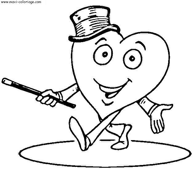coloriage St Valentin