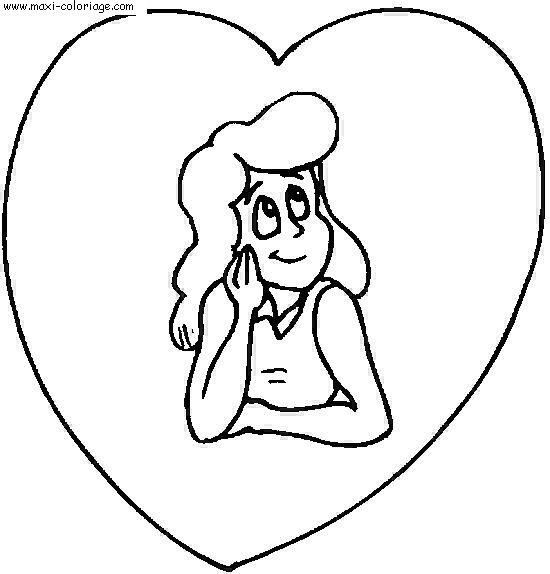 coloriage St Valentin