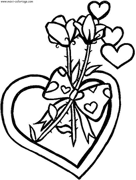 coloriage St Valentin