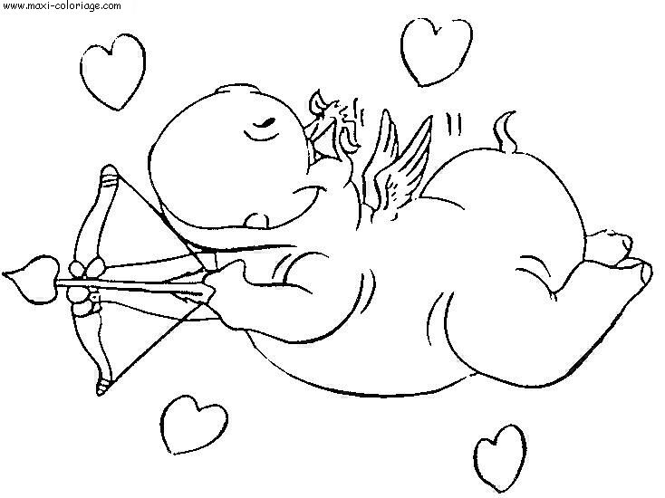 coloriage St Valentin