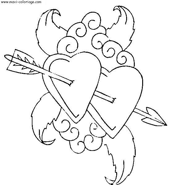 coloriage St Valentin