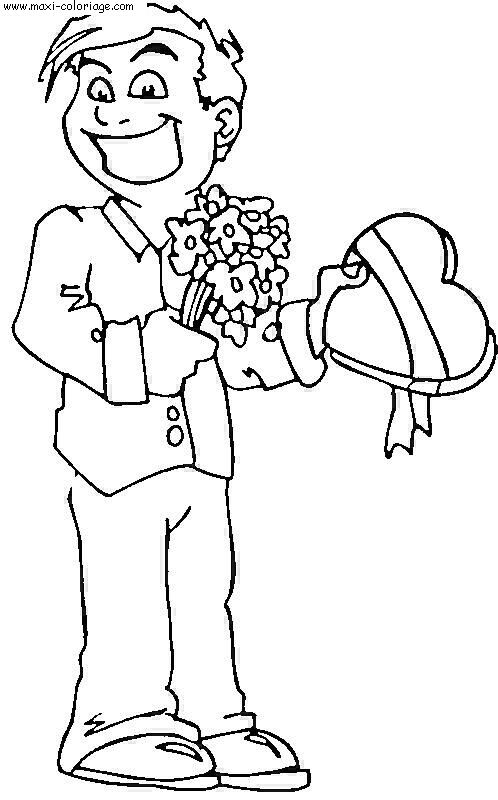 coloriage St Valentin
