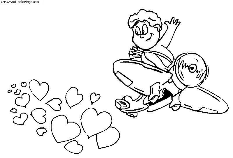 coloriage St Valentin