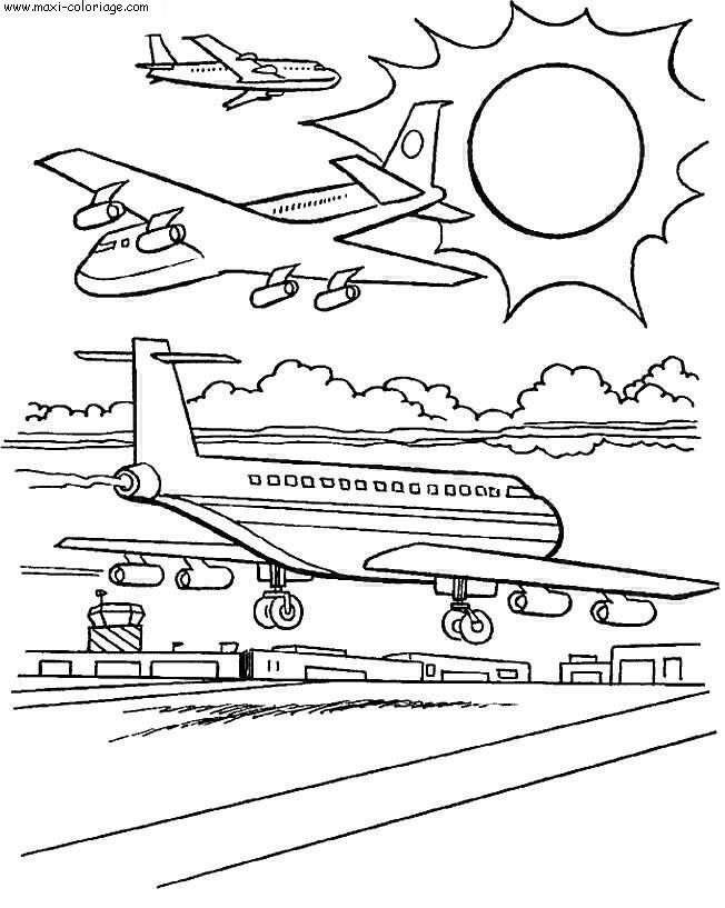 coloriage Avions