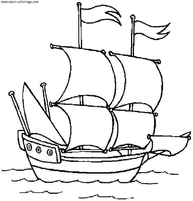 coloriage Bateaux