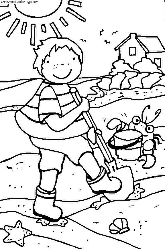 coloriage Vacances