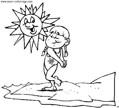 coloriage Vacances