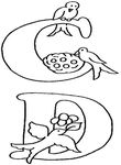 coloriage Alphabet Oiseaux