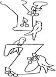 coloriage enfant Alphabet Oiseaux