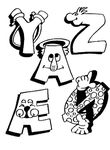 coloriage Alphabet Rigolos