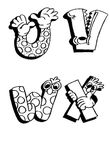 coloriage enfant Alphabet Rigolos