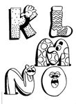 coloriage Alphabet Rigolos