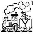 coloriage enfant Alphabet Trains