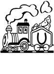 coloriage Alphabet Trains