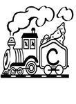 coloriage Alphabet Trains