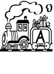 coloriage enfant Alphabet Trains