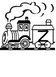 coloriage Alphabet Trains