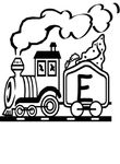 coloriage Alphabet Trains