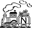 coloriage enfant Alphabet Trains