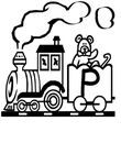 coloriage enfant Alphabet Trains