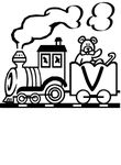 coloriage enfant Alphabet Trains