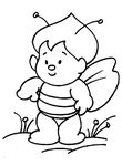 coloriage enfant Abeilles