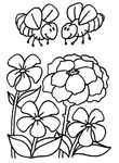 coloriage Abeilles