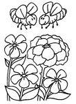 coloriage Abeilles