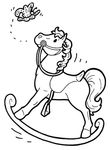 coloriage enfant Chevaux