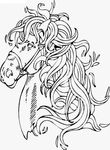 coloriage enfant Chevaux