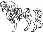 coloriage enfant Chevaux