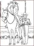 coloriage enfant Chevaux