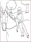 coloriage enfant Chevaux