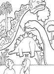 coloriage enfant Dinosaures