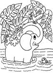 coloriage enfant Elephants