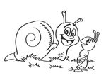 coloriage enfant Escargots